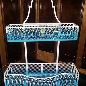 Hand painted metal basket